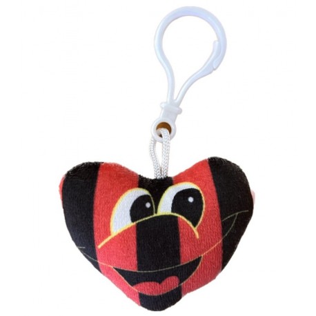 CUORE ROSSO NERO 7,5 CM CON CLIP