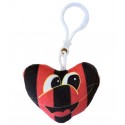 CUORE ROSSO NERO 7,5 CM CON CLIP