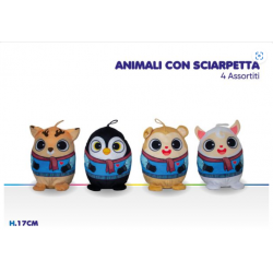 ANIMALI CON SCIARPETTA 4 ASS 17 CM