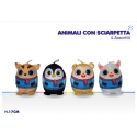 ANIMALI CON SCIARPETTA 4 ASS 17 CM